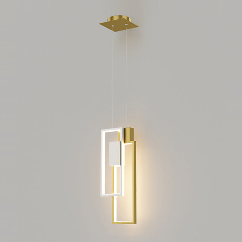 Zeitgenössischer Stil Rechteck Form Pendelleuchten Metallhängelampen