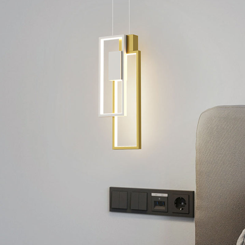 Zeitgenössischer Stil Rechteck Form Pendelleuchten Metallhängelampen