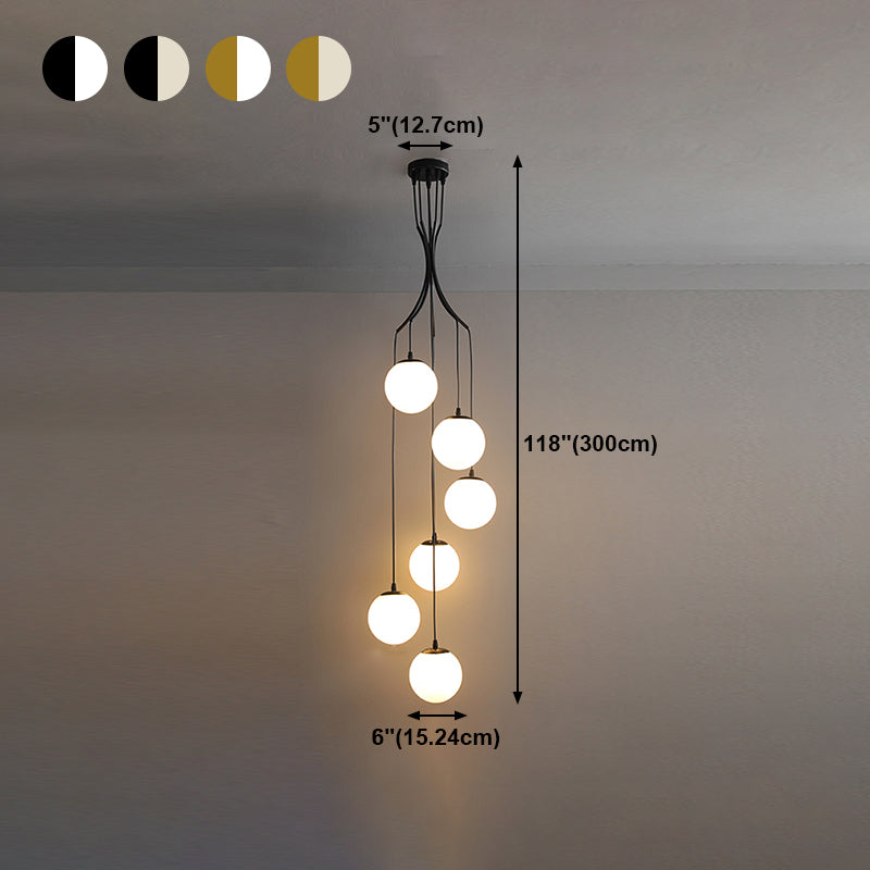 Kugelförmige Formglasanhänger Lichter Moderne Stil einzelne hängende Lampen