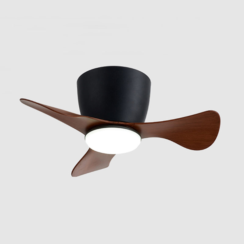 Geometry Ceiling Fan Light Kids Style Metal 1 Light LED Flush Light for Bedroom