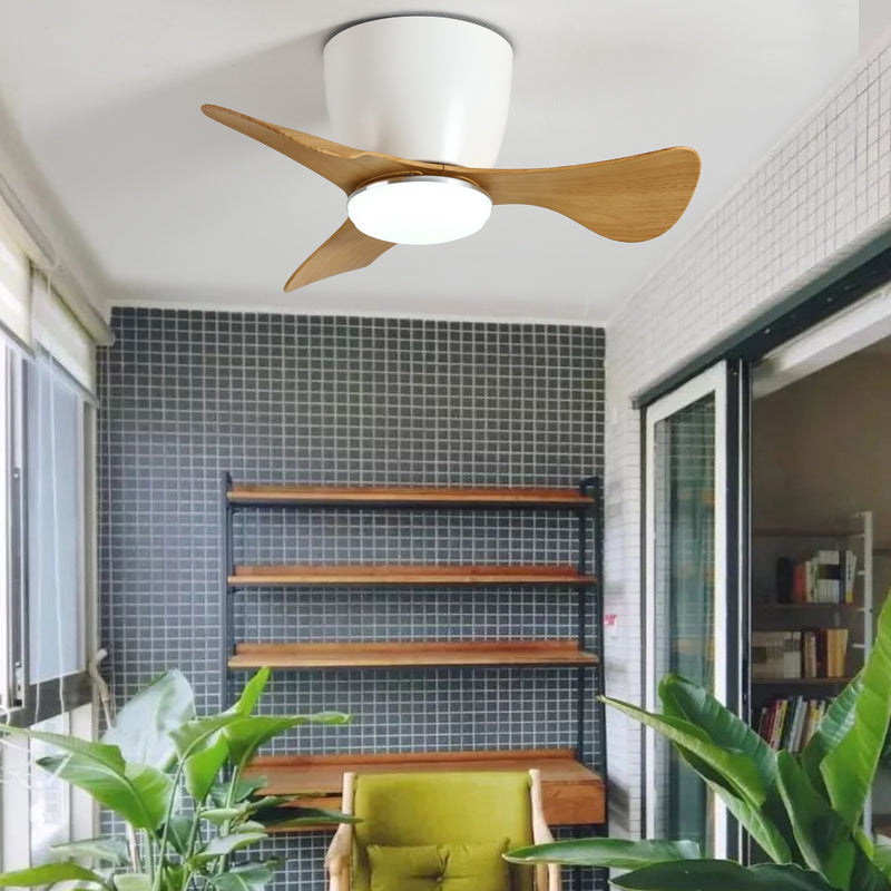 Geometry Ceiling Fan Light Kids Style Metal 1 Light LED Flush Light for Bedroom