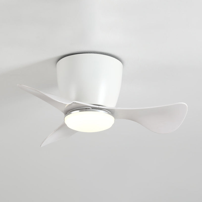 Geometry Ceiling Fan Light Kids Style Metal 1 Light LED Flush Light for Bedroom