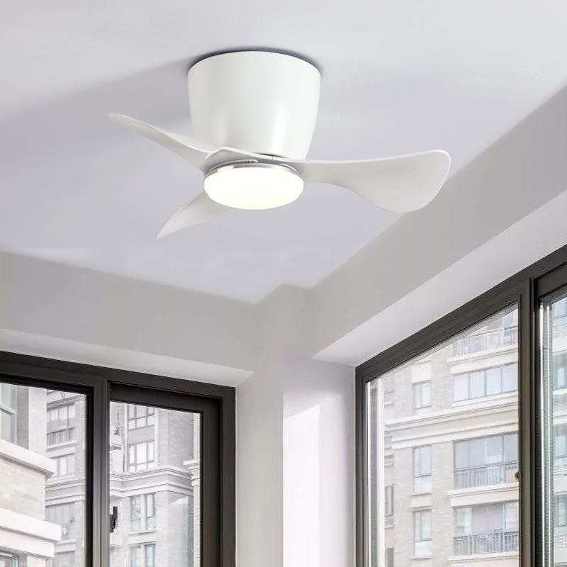 Geometry Ceiling Fan Light Kids Style Metal 1 Light LED Flush Light for Bedroom