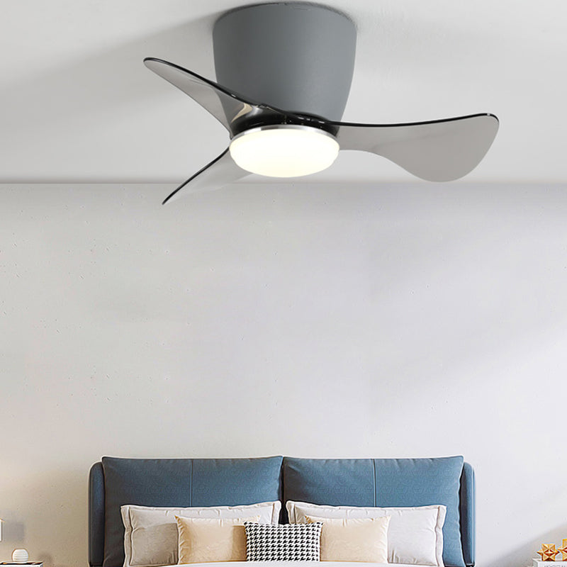 Geometry Ceiling Fan Light Kids Style Metal 1 Light LED Flush Light for Bedroom