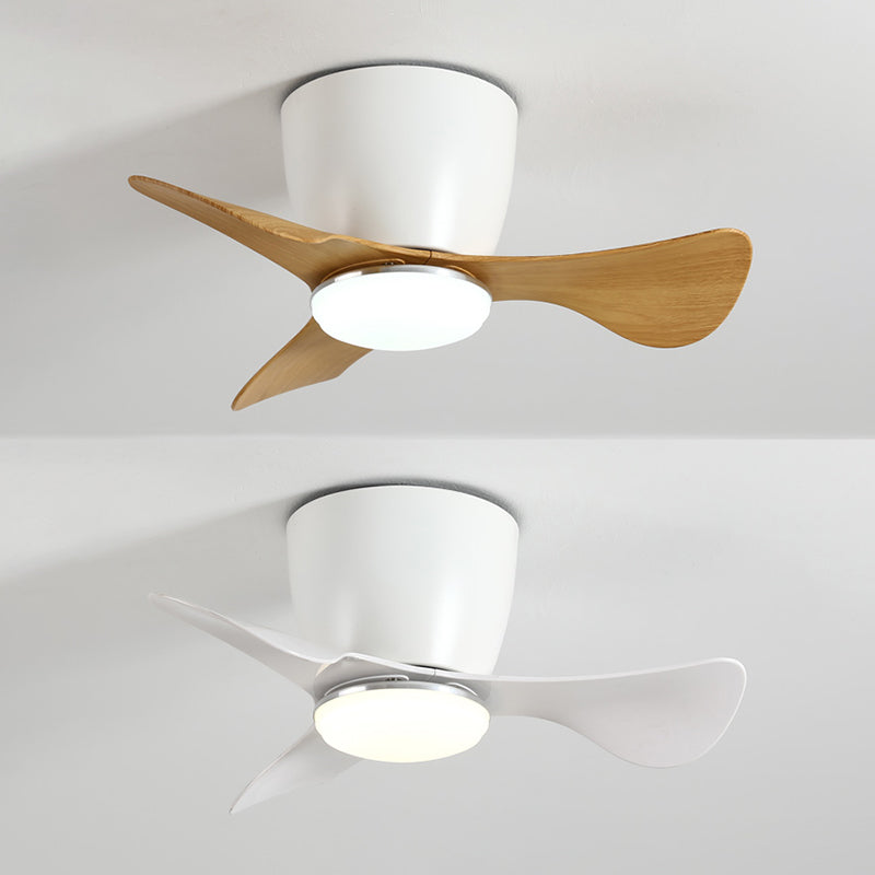 Geometry Ceiling Fan Light Kids Style Metal 1 Light LED Flush Light for Bedroom