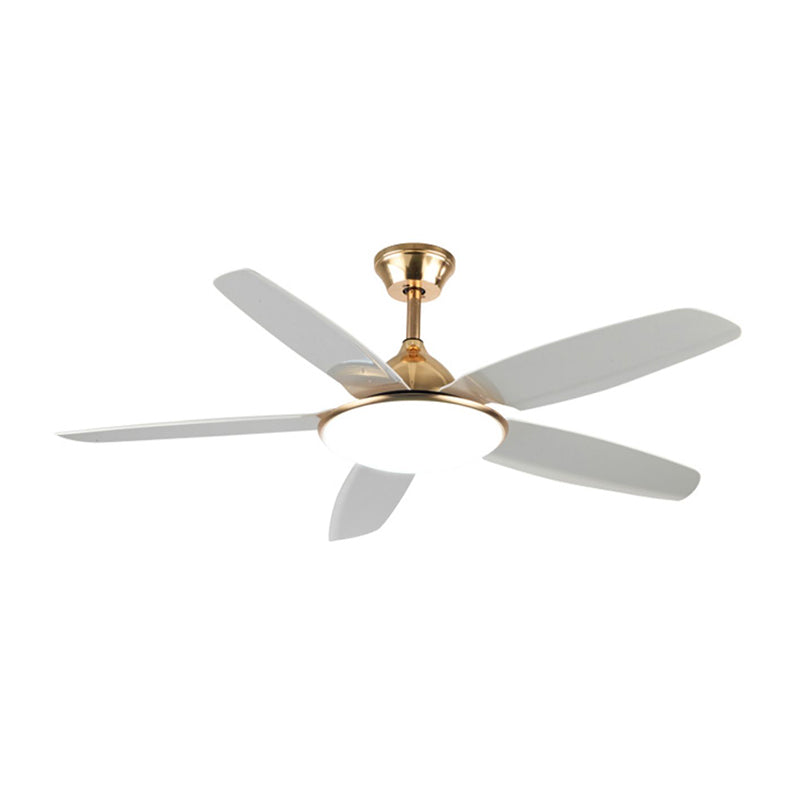 Kids Style Round Ceiling Fan Light Metal 1 Light LED Flush Light for Bedroom