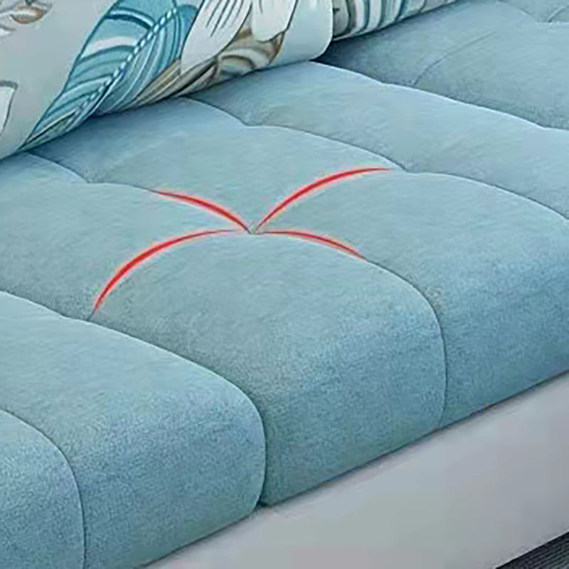 106.3"D x 57"W x 35.43"H Square Arm Sectionals, Modern High Back Sofa with Storage