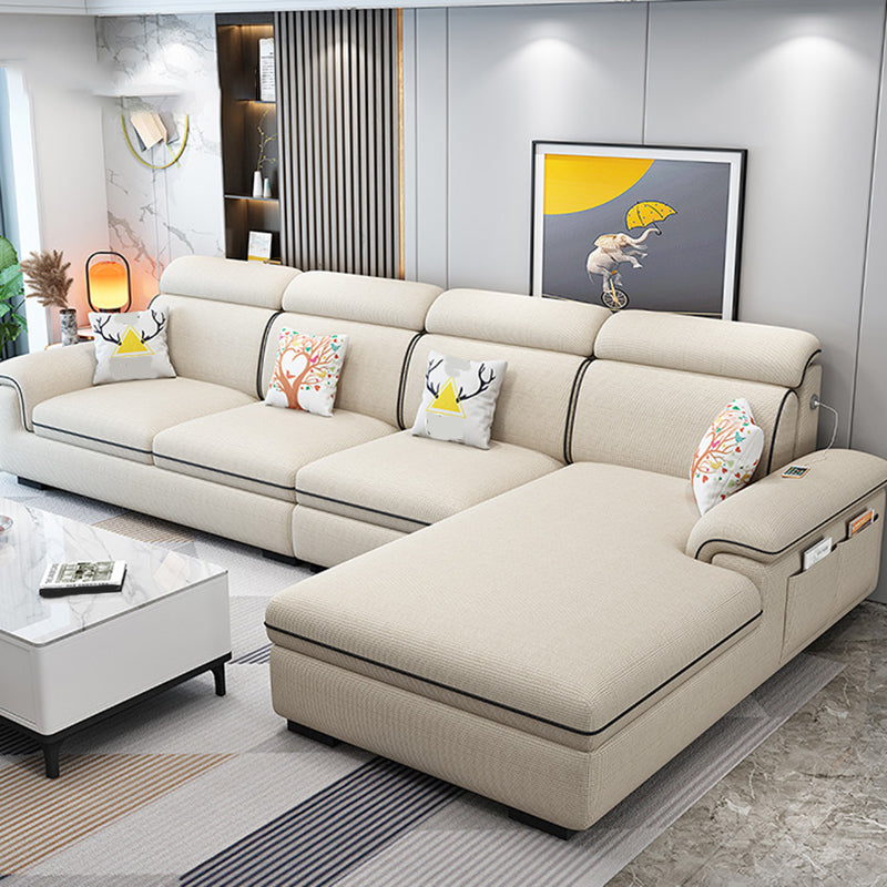 125.98"D x 70.87"W x 35.43"H Pillow Top Arm Sectionals, Modern High Back Sofa with Storage