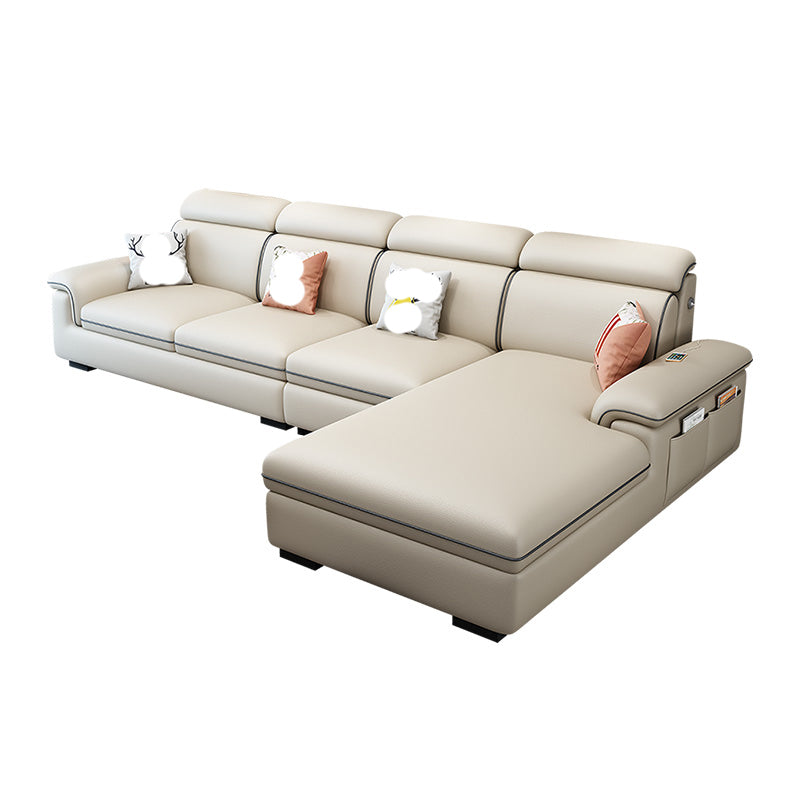 125.98"D x 70.87"W x 35.43"H Pillow Top Arm Sectionals, Modern High Back Sofa with Storage