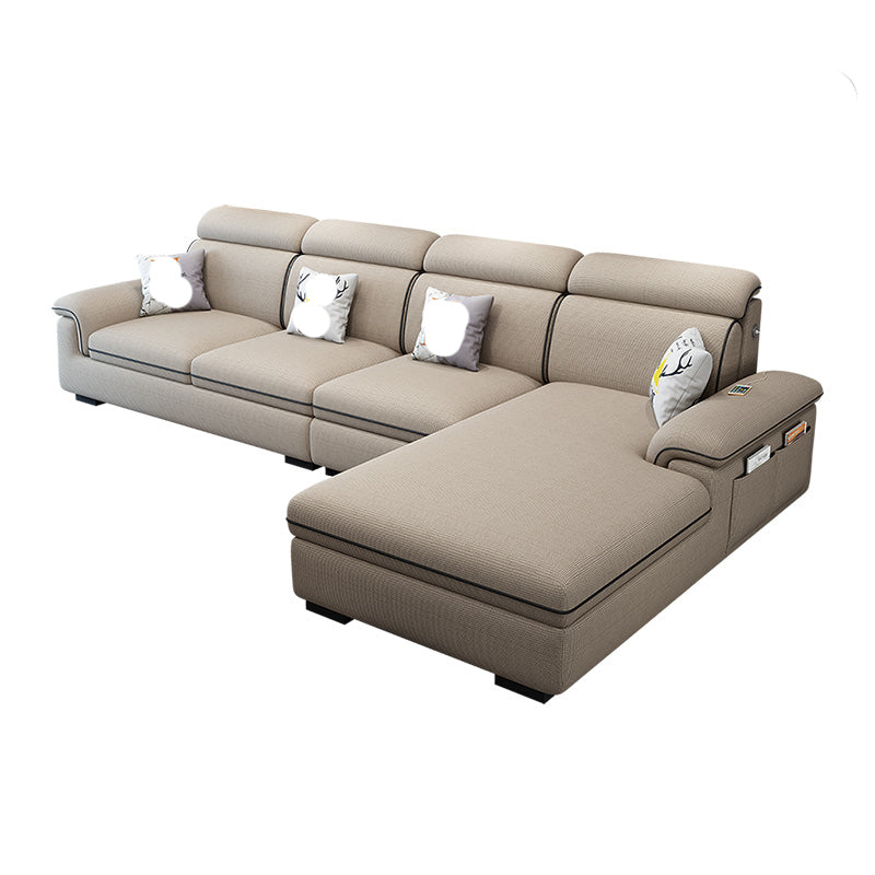 125.98"D x 70.87"W x 35.43"H Pillow Top Arm Sectionals, Modern High Back Sofa with Storage