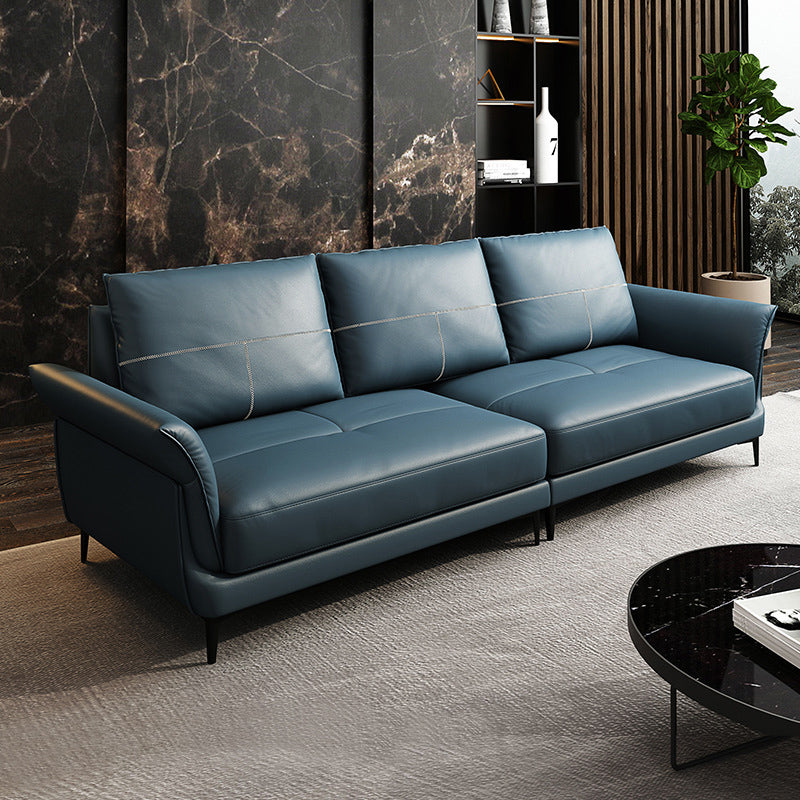 Azure Cushion Back Modern Living Room L-Shape Stationary Sofa & Chaise