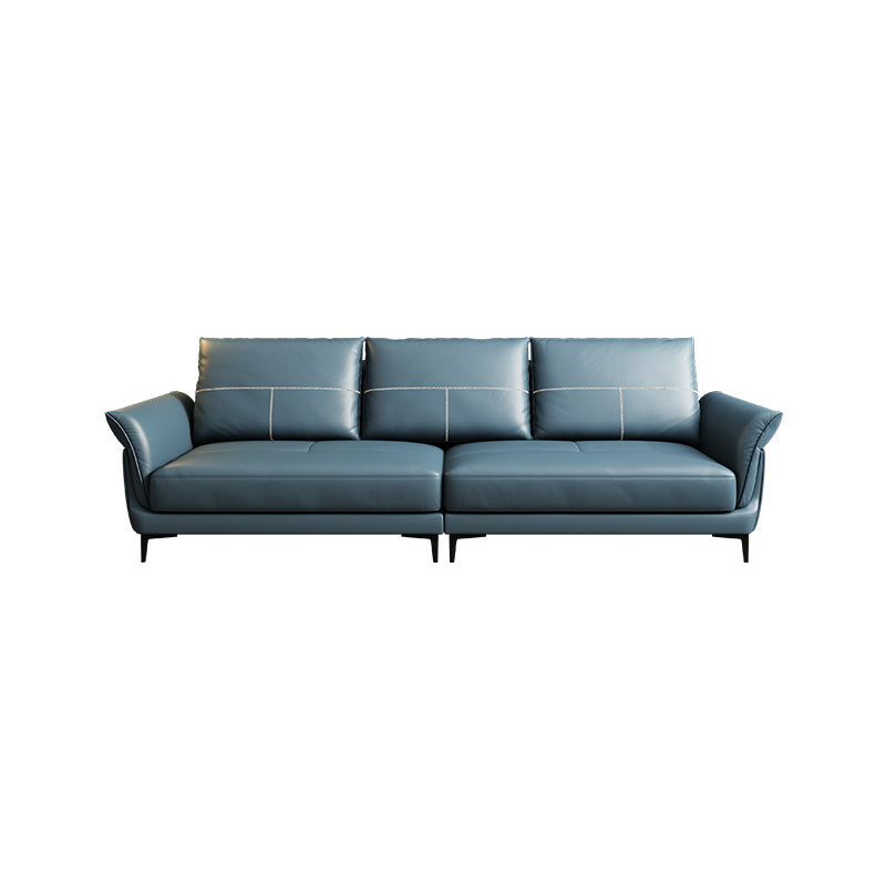 Azure Cushion Back Modern Living Room L-Shape Stationary Sofa & Chaise