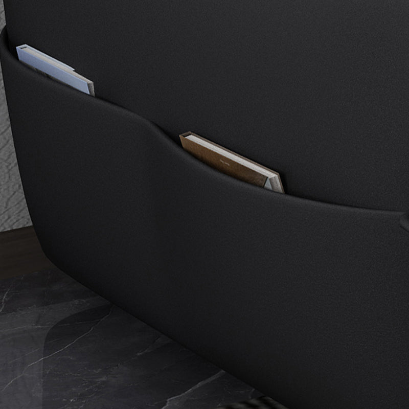 Faux Leather Square Arm Sofa/Sectional with Pillowed Back Cushions, Stain Resistan