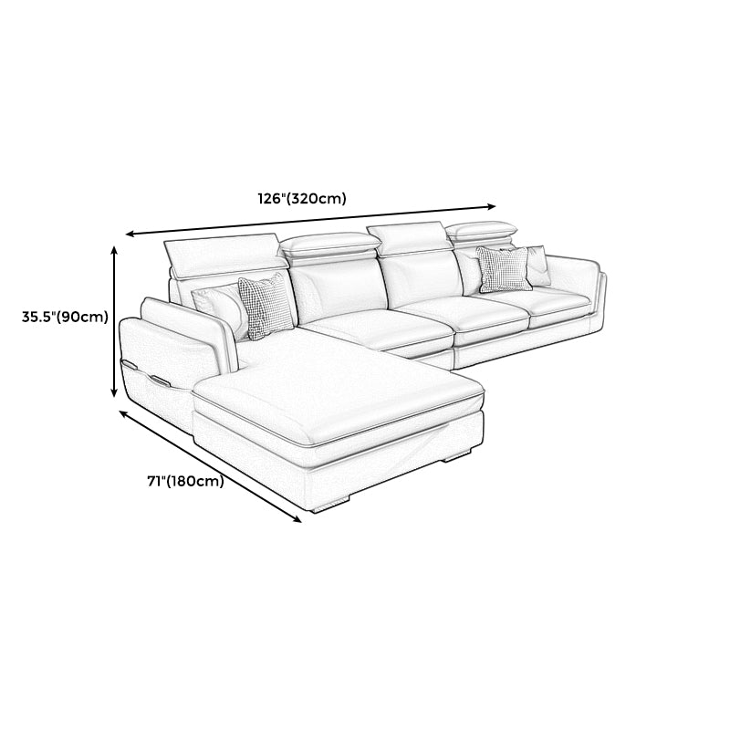 Faux Leather Square Arm Sofa/Sectional with Pillowed Back Cushions, Stain Resistan