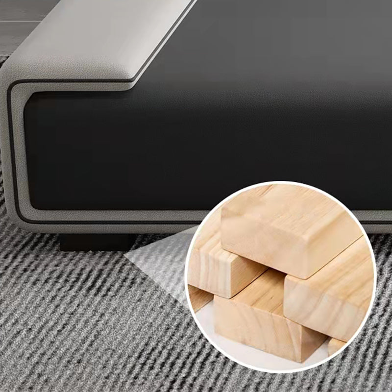 141.73"D x 70.87"W x 29.53"H Contemporary Square Arm Pillowed Back Cushions Sectionals