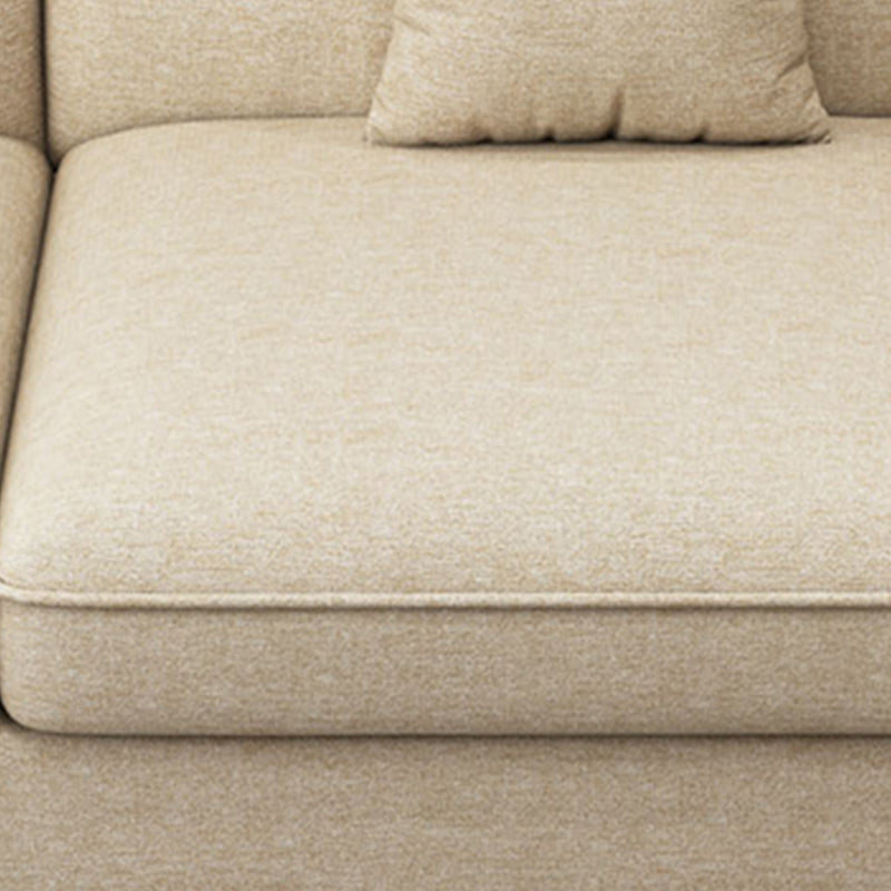 Modern Reversible Chaise 137" Sectionals with Pillows Flared Arm for Living Room