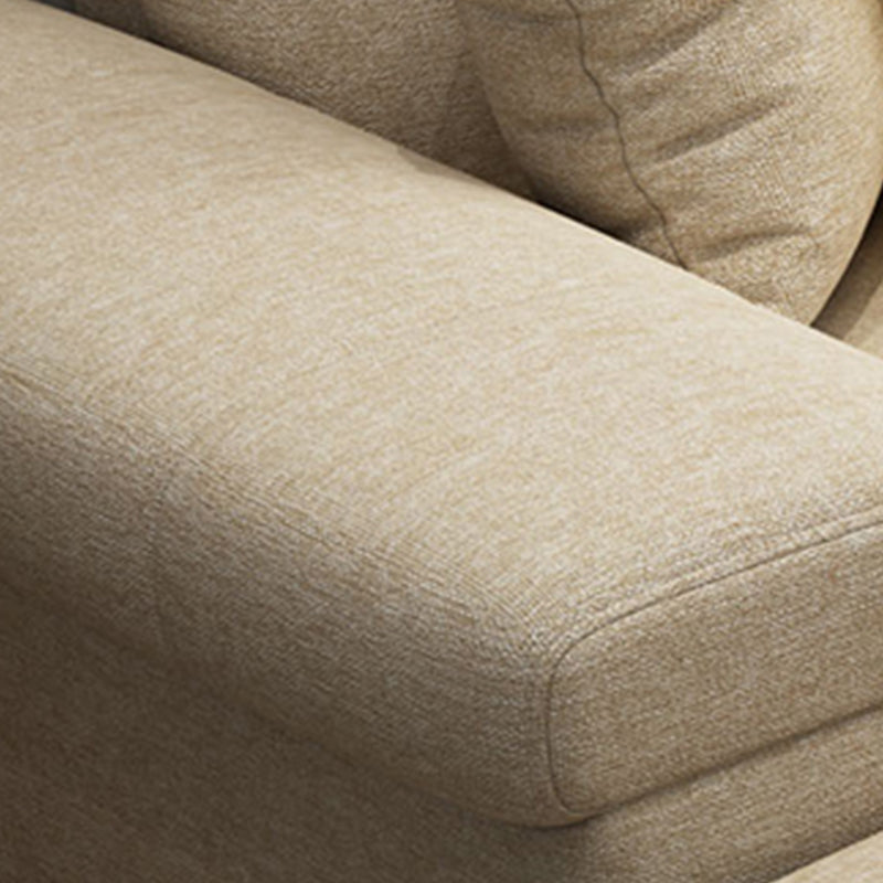 Modern Reversible Chaise 137" Sectionals with Pillows Flared Arm for Living Room