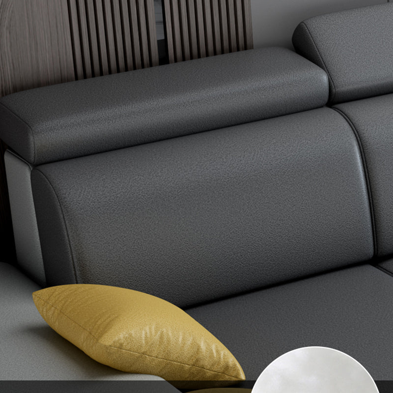 Contemporary High Back Sectionals 39.37" 4-Seater Fabric Square Arm Sofa