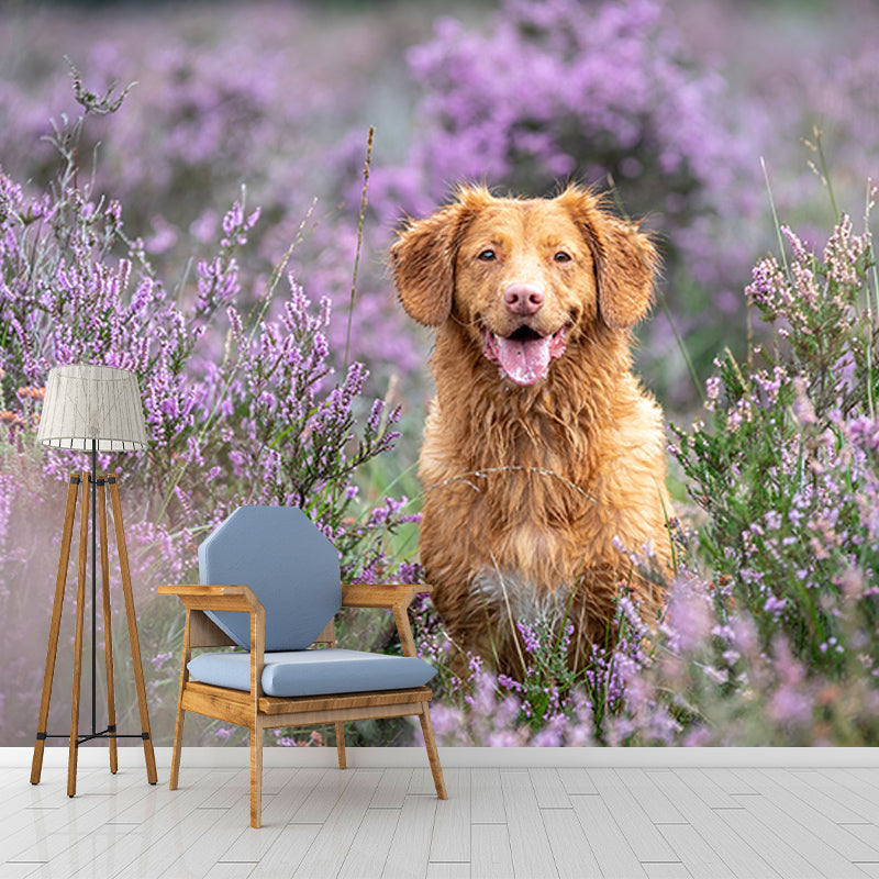 Lovely Dogs Photography Mural Wallpaper Decorative Bedroom Wall Mural