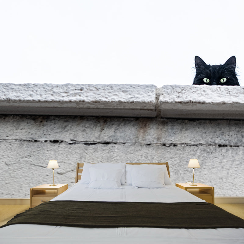 Modern Photography Mural Wallpaper Cute Cats Living Room Wall Mural