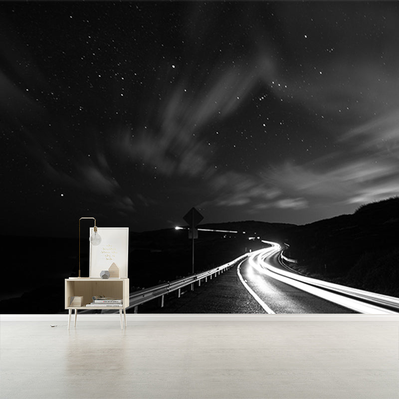 Highway Photography Mural Wallpaper Environment Friendly Living Room Wall Mural