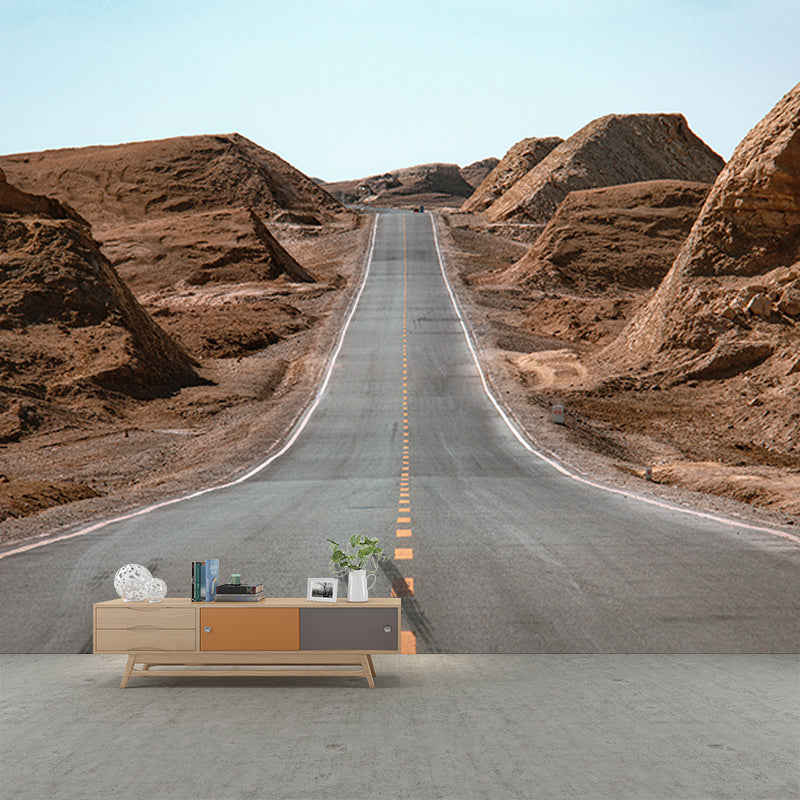 Photography Stain Resistant Mural Wallpaper Highway Indoor Wall Mural