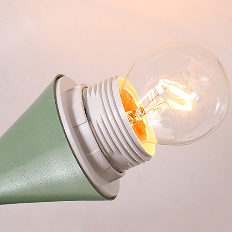 Lámparas de techo coloridas de hierro Luz de montaje de altura de dormitorio simple