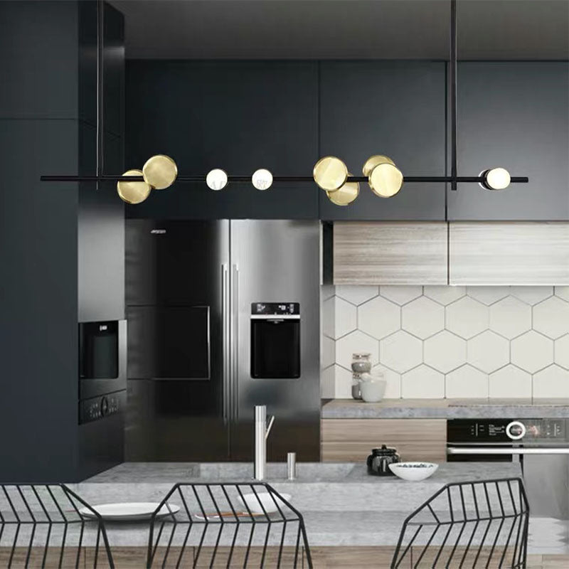 Postmodern Style LED Island Lamp Metal Dining Room Suspension Light Fixture