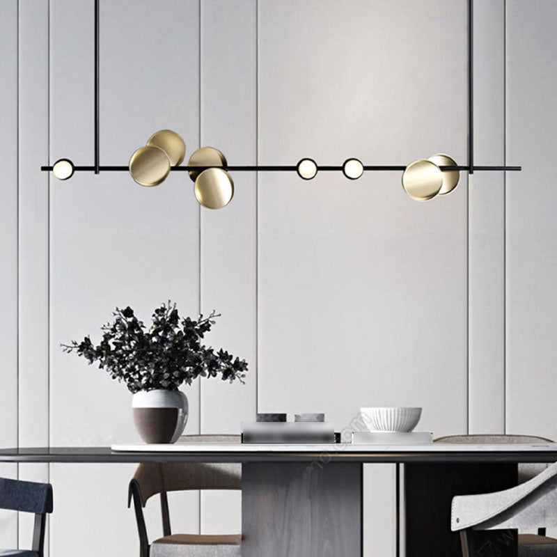 Postmodern Style LED Island Lamp Metal Dining Room Suspension Light Fixture