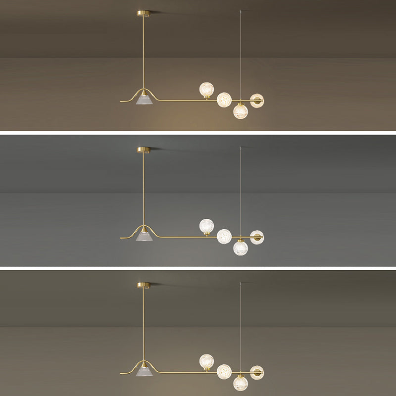 Cone et îlot Ball Light Minimaliste en verre treillis de verre