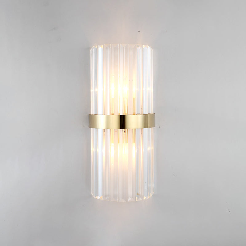 Crystal Wall Sconce 1 Light Modern Style Wall Mount Lamp with Metal for Bedroom
