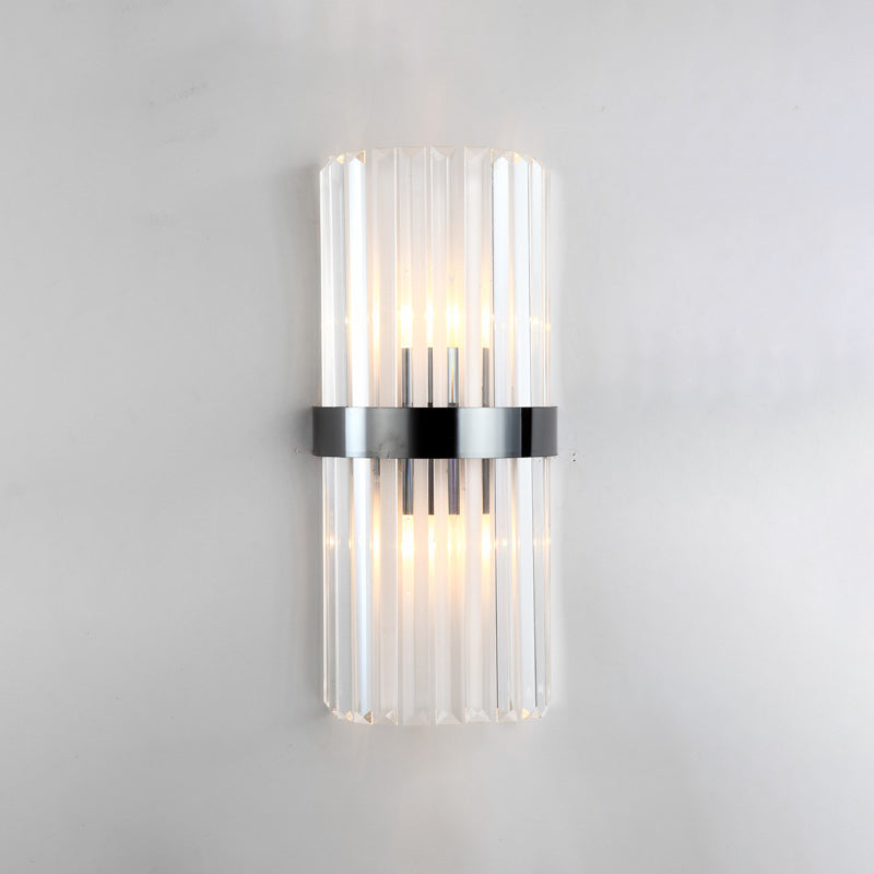 Crystal Wall Sconce 1 Light Modern Style Wall Mount Lamp with Metal for Bedroom