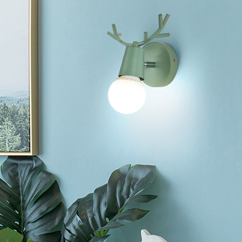 1 Light Wall Sconce Simple Macaron Style Wall Mount Lamp for Living Room