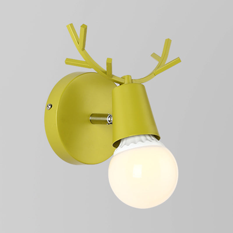 1 Light Wall Sconce Simple Macaron Style Wall Mount Lamp for Living Room