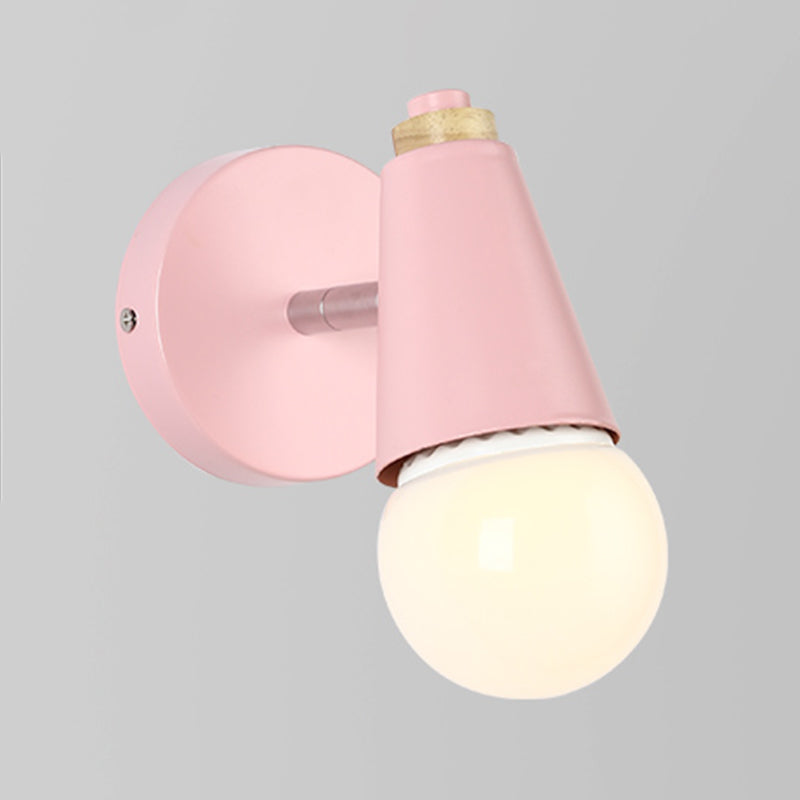 1 Light Wall Sconce Simple Macaron Style Wall Mount Lamp for Living Room