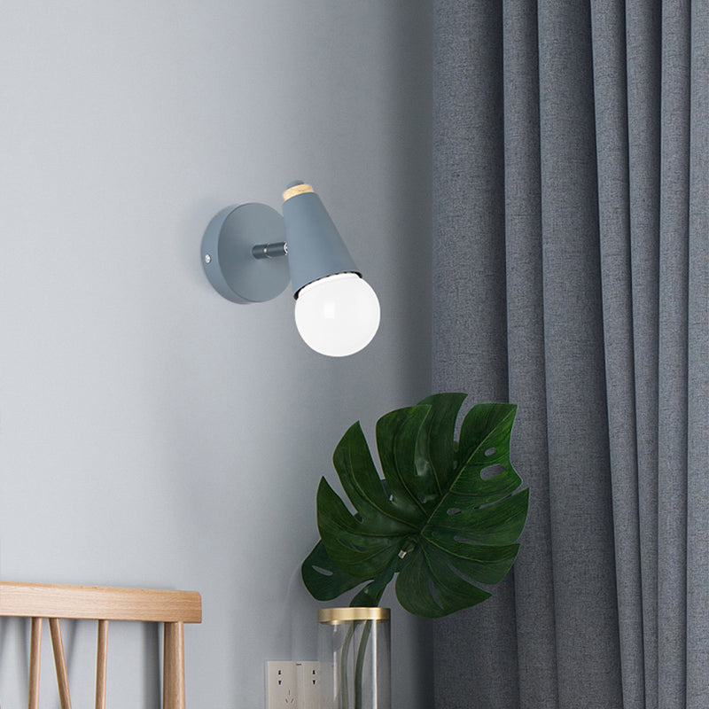 1 Light Wall Sconce Simple Macaron Style Wall Mount Lamp for Living Room