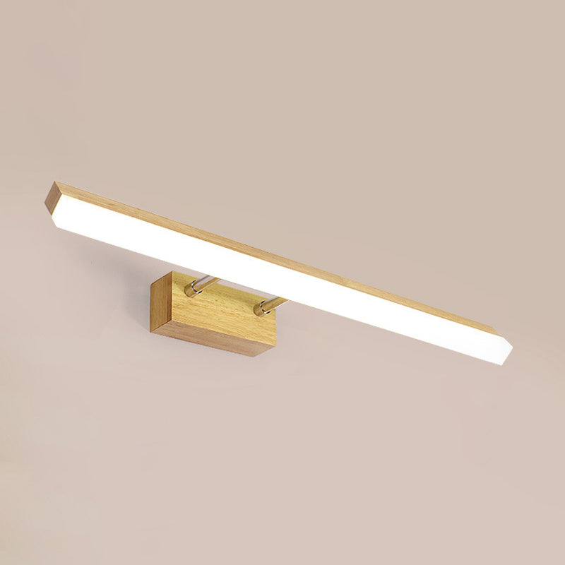 Vanité en bois nordique Light Single Light Mirror LED LED pour la salle de bain