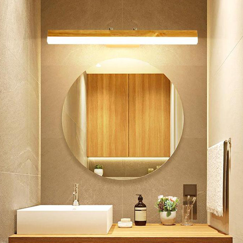 Vanité en bois nordique Light Single Light Mirror LED LED pour la salle de bain