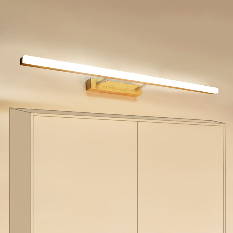 Vanité en bois nordique Light Single Light Mirror LED LED pour la salle de bain