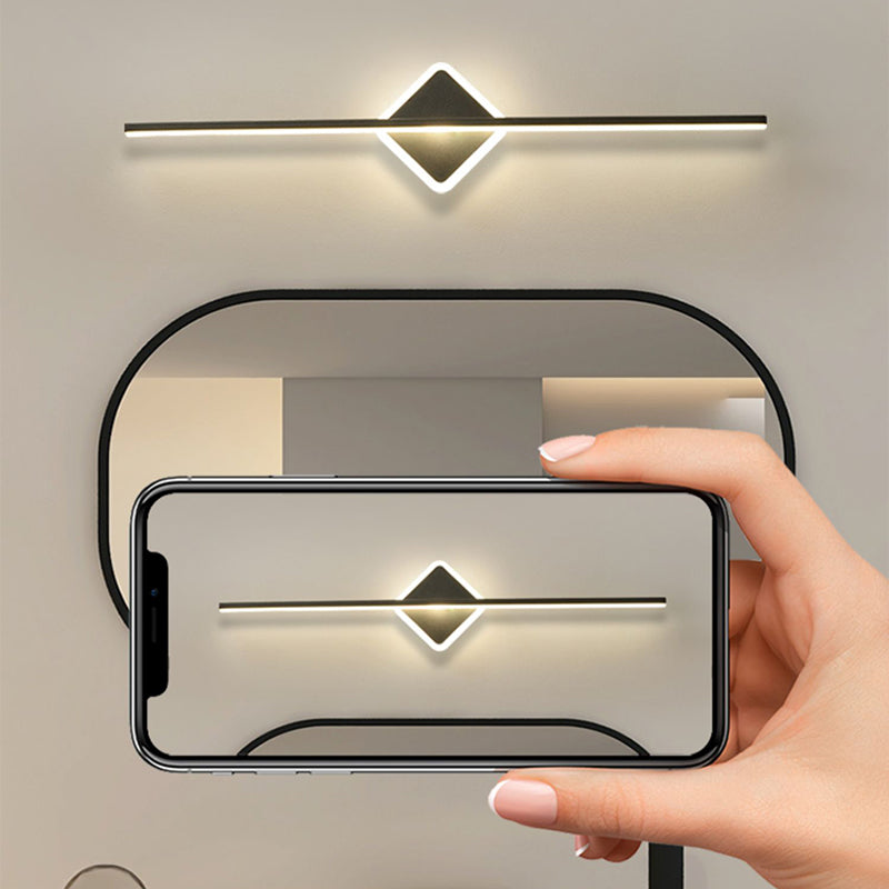 Light Luxury Metal Vanity Light Geometry LED Vanity Lamp with Acrylic Shade for Bedroom