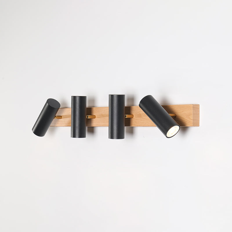 Lámpara de tocador de forma de cilindro de tocador de tocador de hierro de estilo nórdico con sombra de metal para dormitorio