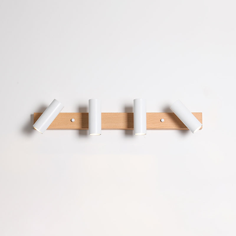 Lámpara de tocador de forma de cilindro de tocador de tocador de hierro de estilo nórdico con sombra de metal para dormitorio