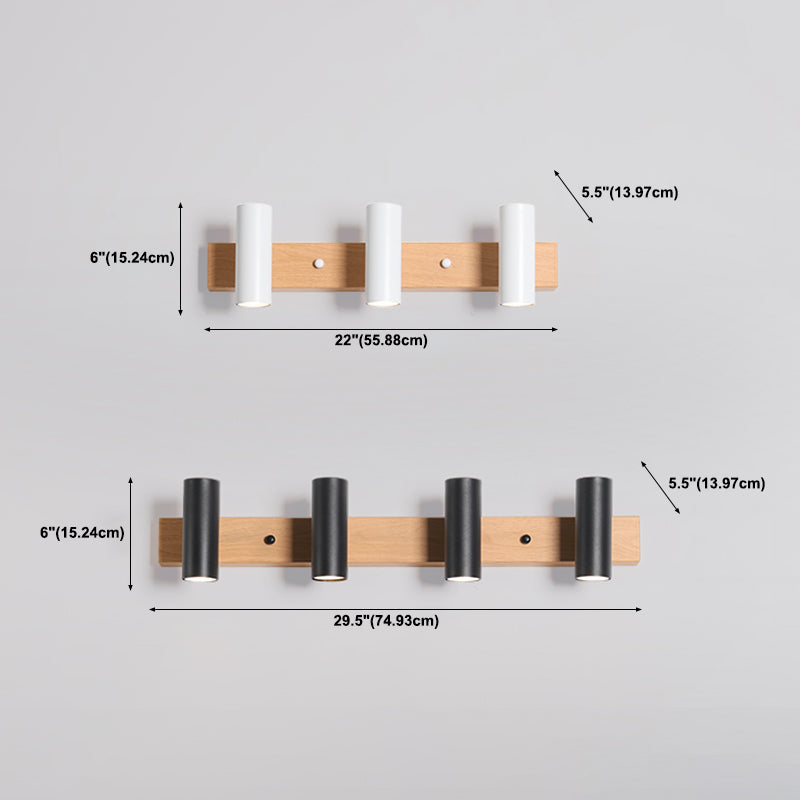 Lámpara de tocador de forma de cilindro de tocador de tocador de hierro de estilo nórdico con sombra de metal para dormitorio
