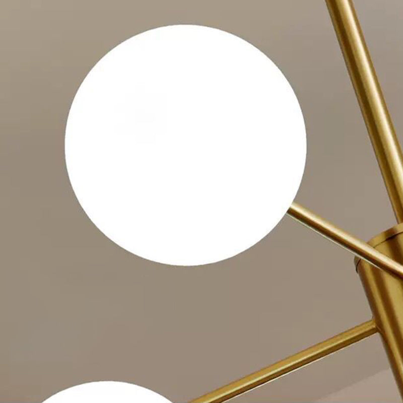 Lustres géométriques contemporains luminaires en verre lustres d'éclairage en or