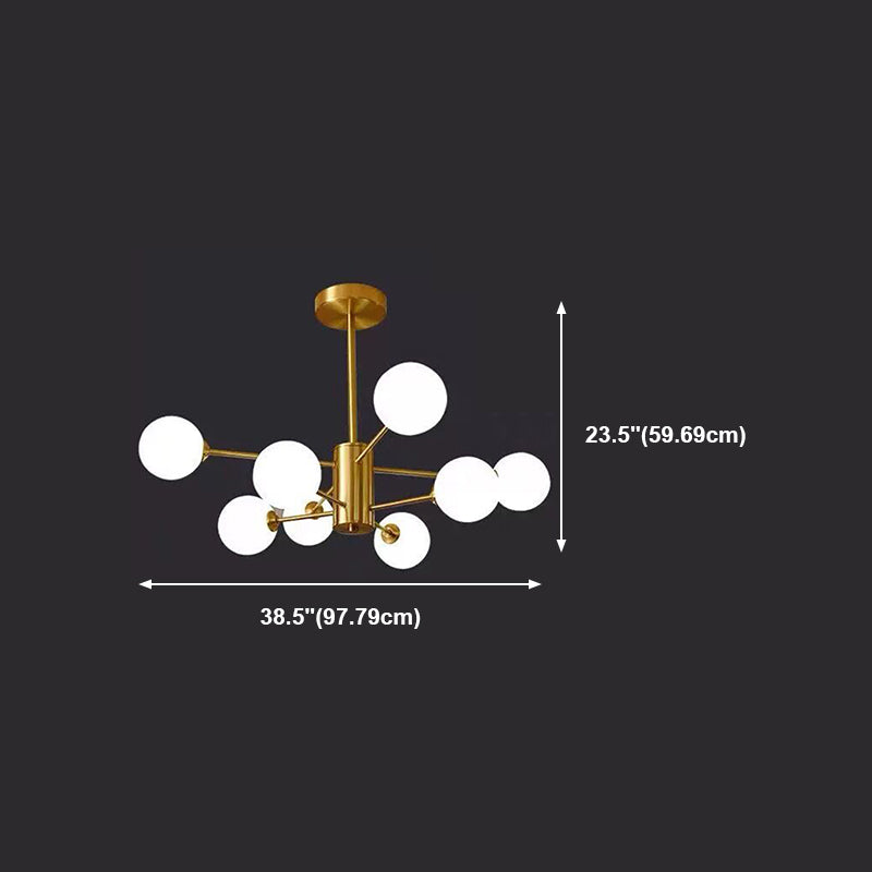 Lustres géométriques contemporains luminaires en verre lustres d'éclairage en or