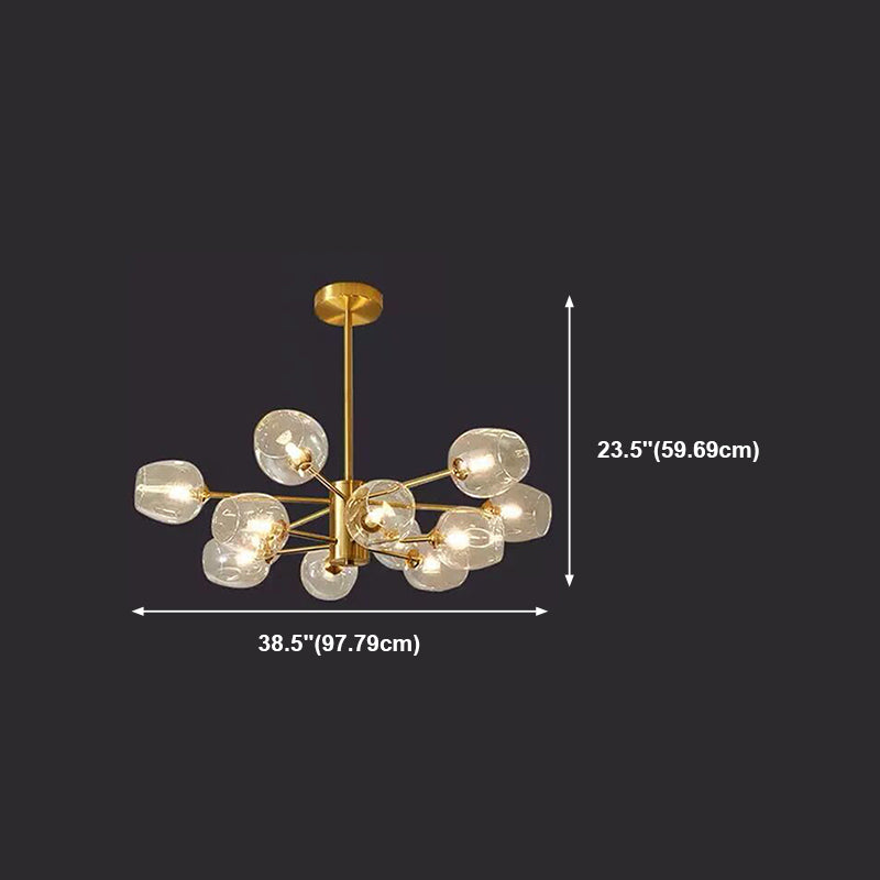 Luces de lámpara geométrica contemporánea accesorios de iluminación de lámpara de vidrio en oro
