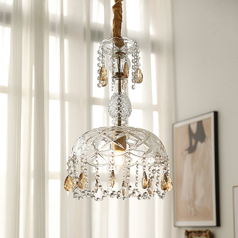 Topfabdeckung Schatten Hängende Beleuchtung moderner Stil Kristall 1 hängende Lampe für das Restaurant