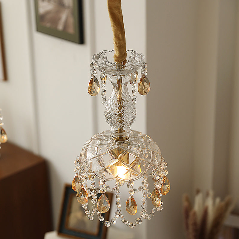 Topfabdeckung Schatten Hängende Beleuchtung moderner Stil Kristall 1 hängende Lampe für das Restaurant