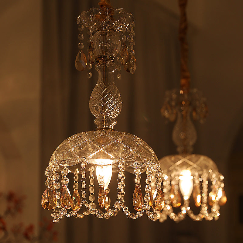 Topfabdeckung Schatten Hängende Beleuchtung moderner Stil Kristall 1 hängende Lampe für das Restaurant