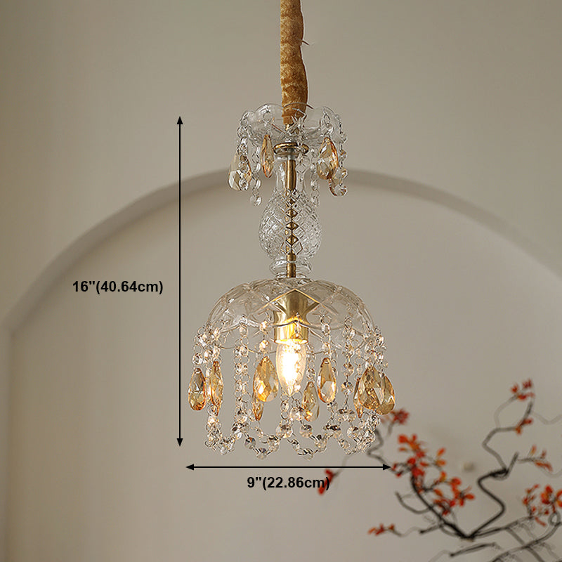 Topfabdeckung Schatten Hängende Beleuchtung moderner Stil Kristall 1 hängende Lampe für das Restaurant